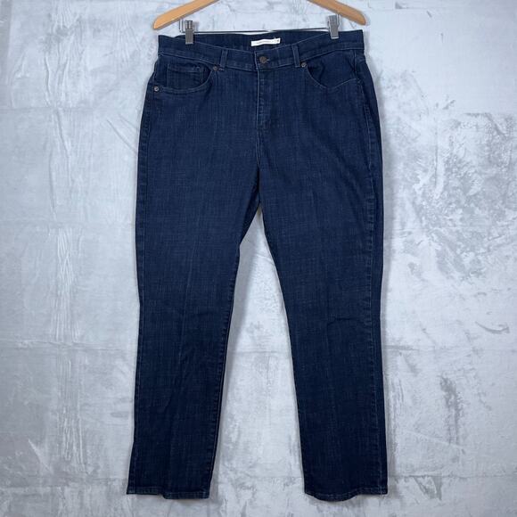 Levi's Jeans Women's 14 Blue Denim Stretch 5-Pocket Classic Straight Leg Zip Fly - Picture 1 of 13